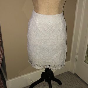 White Crocheted Skirt